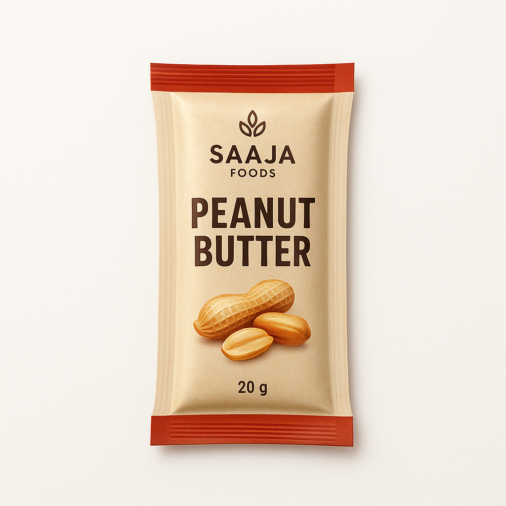 Saaja Naked Peanut Butter_20gram_One Serve Pouch