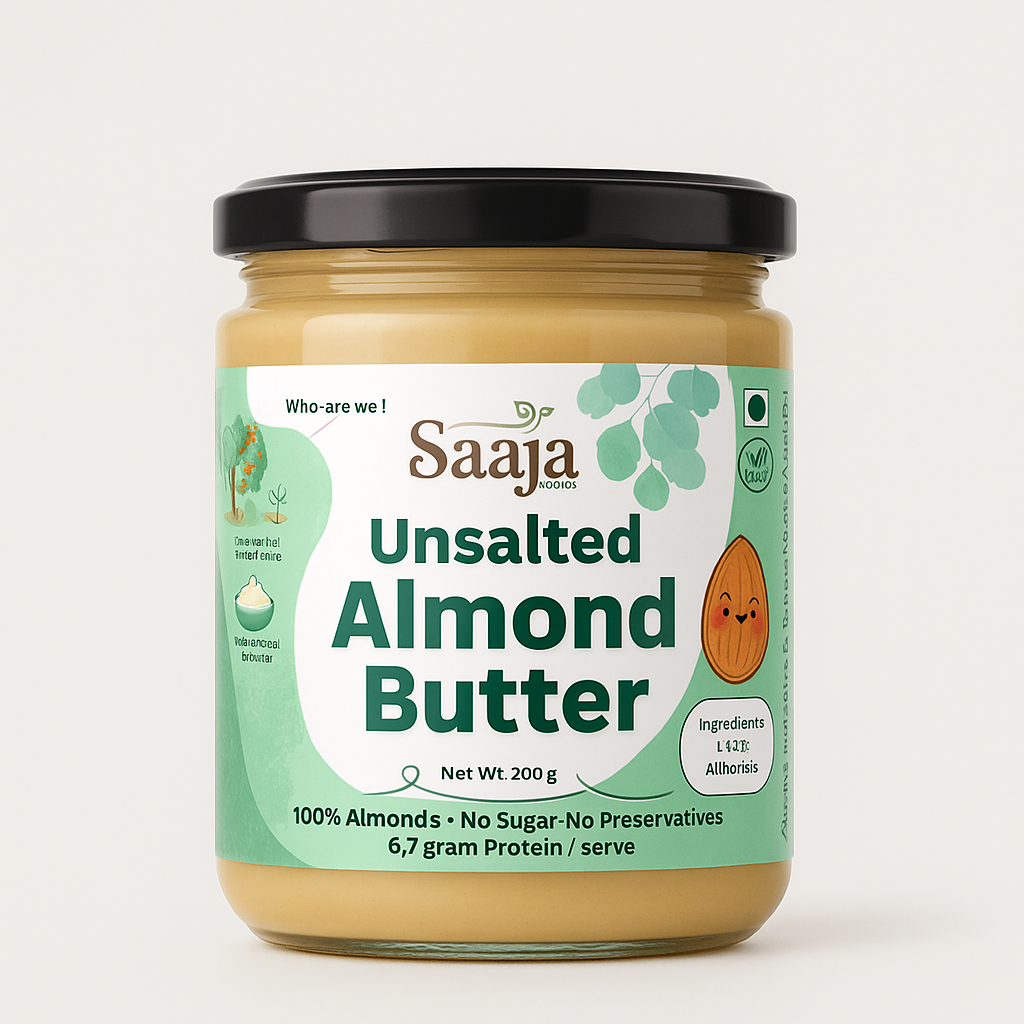 Saaja Unsalted Almond Butter_200grams