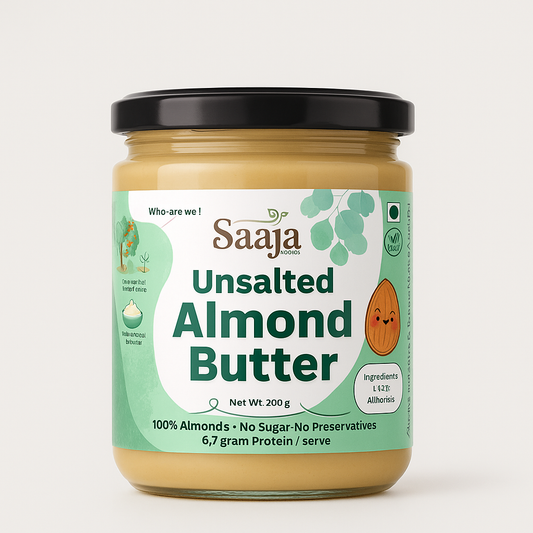 Saaja Unsalted Almond Butter_200grams