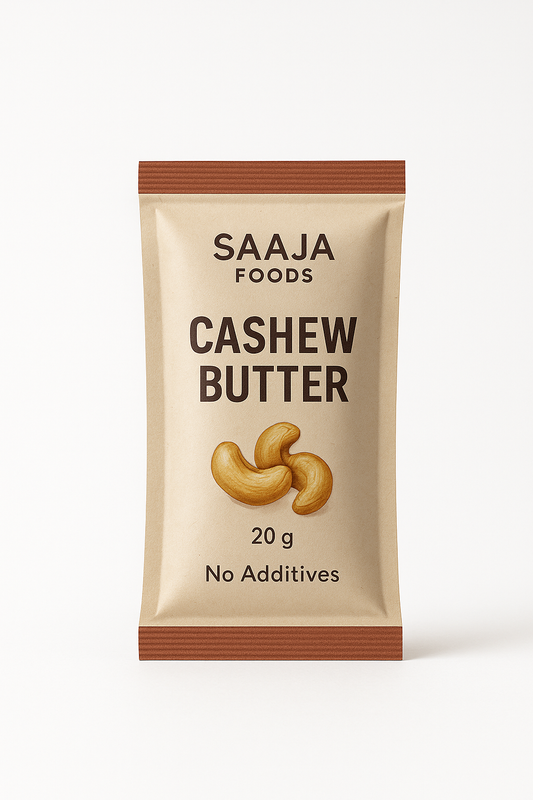 Saaja Plain Cashew Butter_20gram_One Serve Pouch